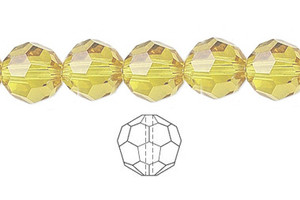 12mm Champagne Glass Faceted Round About 35 Beads [uc10a9]