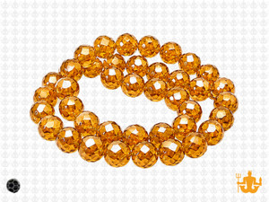 4x6mm Topaz Glass Faceted Rice about 15.5" [uc11a12]