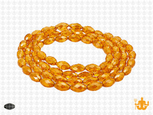 6x8mm Topaz Glass Faceted Rice about 15.5" [uc12a12]