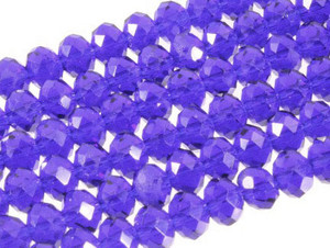 4x3mm Sapphire Glass Faceted Rondelle about 15.5" [uc1a14]