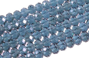 4x3mm Midnight Blue Glass Faceted Rondelle about 15.5" [uc1a22]