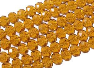 6x4mm Topaz Glass Faceted Rondelle about 15.5" [uc2a12]