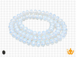 6x4mm Opalite Faceted Rondelle Beads 15.5" synthetic [uc2a43]