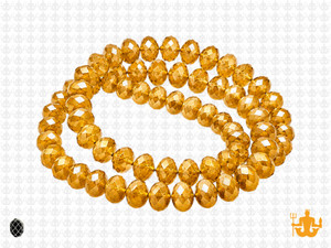 8x6mm Topaz Glass Faceted Rondelle About 72 Bead 15.5" [uc3a12]
