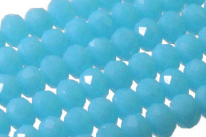 12x8mm Aqua Opal Quartz Faceted Rondelle Beads 15.5" synthetic [uc5b6]