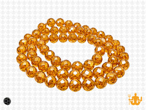 6mm Topaz Glass Faceted Round about 15.5" [uc7a12]
