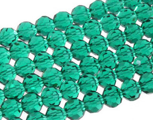 6mm Blue Zircon Glass Faceted Round about 15.5" [uc7a27]