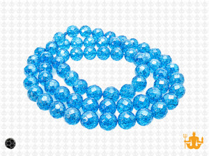 6mm Aqua Opal Quartz Faceted Round Beads 15.5" synthetic [uc7b6]