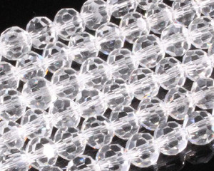 10mm Glass Faceted Round About 38 Bead 15.5" [uc9a1]