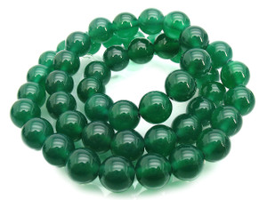 12mm Green Agate Round Beads 15.5" dyed [12f13]