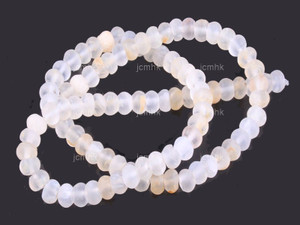 6mm Matte Rulite Quartz Rondelle Beads 15.5" synthetic [wa134m]