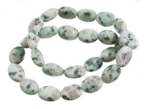 10x14mm Matte Kiwi Agate Oval Beads 15.5" natural [wa159m]