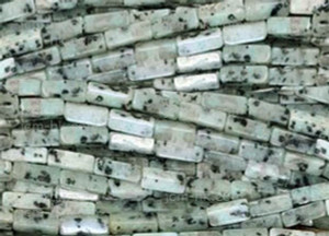 4x13mm Kiwi Agate Cube Beads 15.5" natural [h2a19]