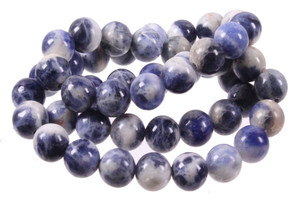 12mm Sodalite Round Beads 15.5" natural [12r24]