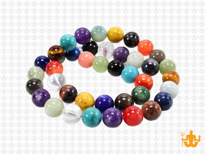 8mm Mix Stones Round Beads 15.5" dyed [8x99a]