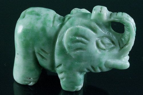 2" China Jade Elephant Carving Collectible (Measure 50x33x22mm) [yc25]