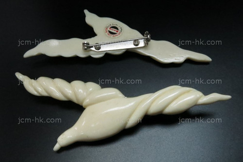 20X100mm Buffalo Bone Seagull Brooch [z1152]