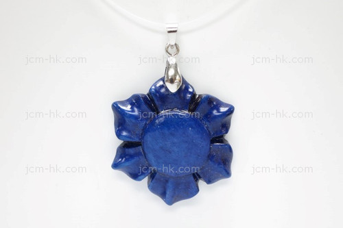 30X35mm Buffalo Bone Flower Designer Bead Pendant, Natural Dyed [z1111]