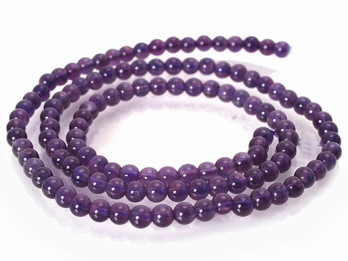 4mm Amethyst Round Beads 15.5" dyed [4d11]