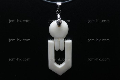 20X50mm Buffalo Bone Dangling Designer Bead Pendant [z1406]