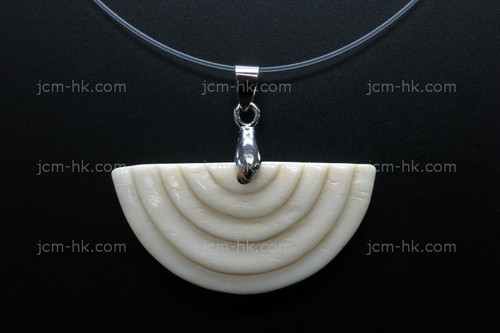 42X20mm Buffalo Bone Carved Designer Bead Pendant [z1357]