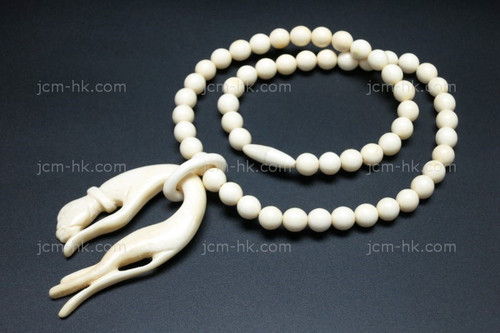 40x65mm Buffalo Bone Panther Necklace 18" [z5151]