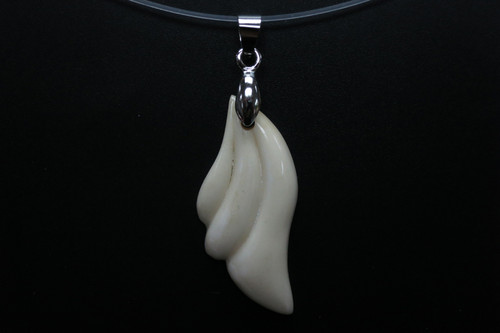 18x40mm Buffalo Bone Carved Designer Bead Pendant [z5030]