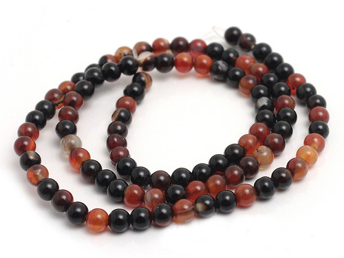 4mm Agate Round Beads 15.5" natural [4d30]
