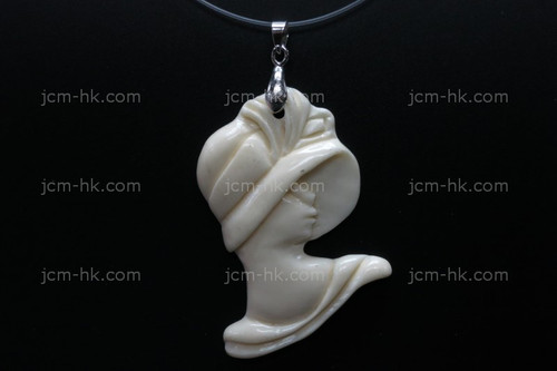 32x55mm Buffalo Bone Beauty Designer Bead Pendant [z7135]