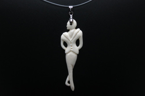 25x70mm Buffalo Bone Beauty Designer Bead Pendant [z5457]