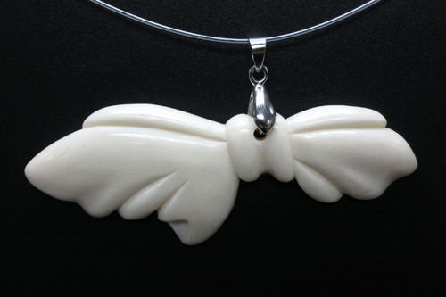 75x28mm Buffalo Bone Designer Bead Pendant [z5520]