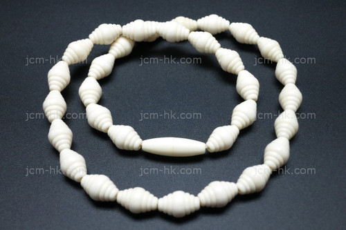 12x8mm Buffalo Bone Necklace 18" [z7630]