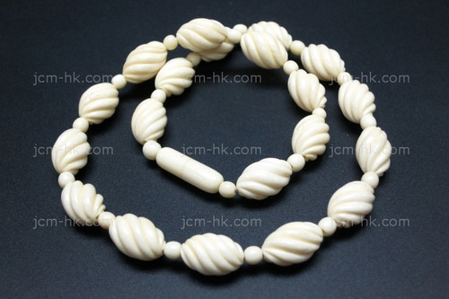 10x15mm Buffalo Bone Necklace 18" [z7633]