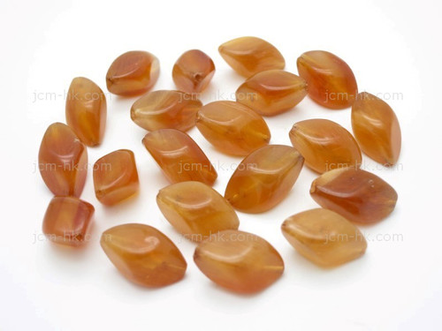 12x16mm Amber Horn Faceted Beads 10pcs. [z2054]