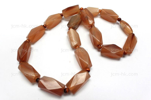 20x10mm Amber Horn Necklace 18" [z7595]