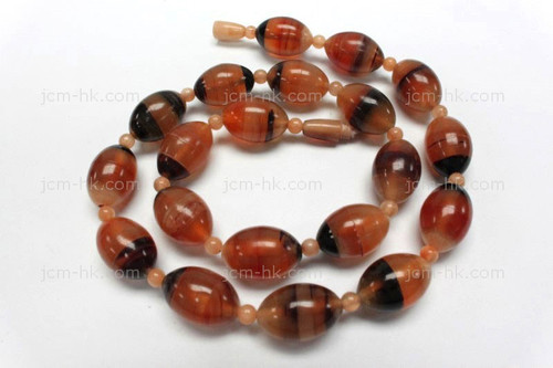 12x18mm Amber Horn Necklace 18" [z7615]