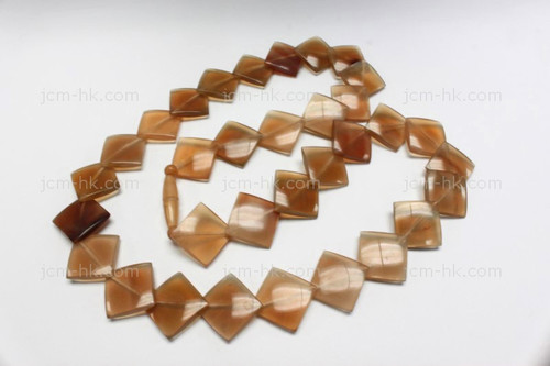 24mm Amber Horn Necklace 18" [z7763]