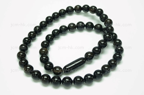 8mm Buffalo Horn Beads Necklace 18" [z7733]