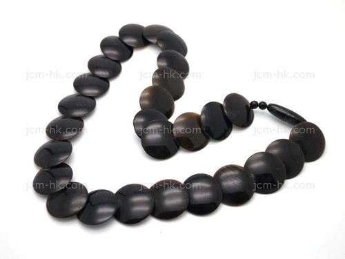 28mm Buffalo Horn Necklace 18" [z8129]