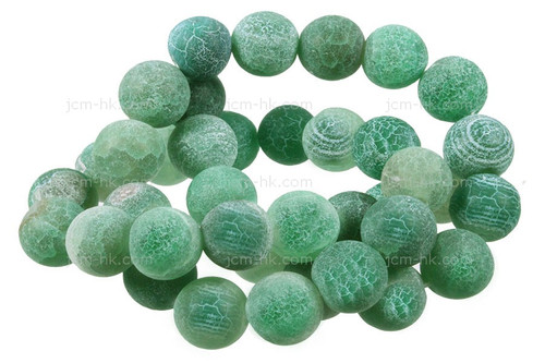 12mm Greem Spider Agate Round Beads 15.5" dyed [12f31g]
