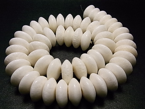 20mm White Sponge Coral Rondelle Beads 15.5" natural [k3s20]