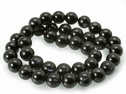 6mm Black Agate Round Beads 15.5" natural [6f16]