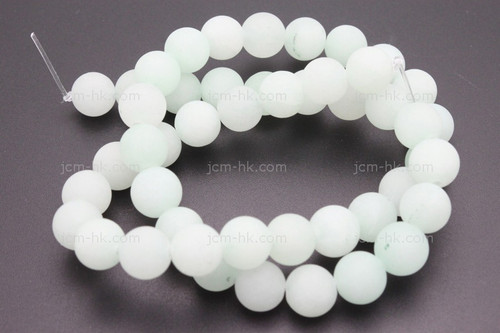 6mm Matte White Jade Round Beads 15.5" natural [6b40m]