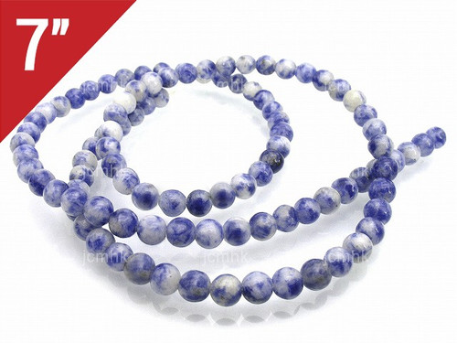 4mm Denim Lapis Round Loose Beads About 7" natural [i4b27]