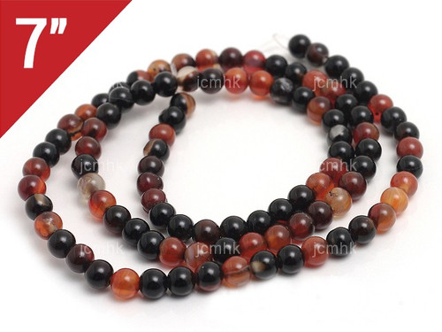 4mm Agate Round Loose Beads About 7" natural [i4d30]