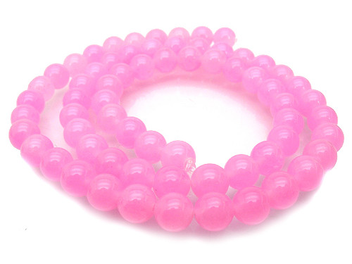 6mm Pink Jade Round Beads 15.5" dyed [6c60]