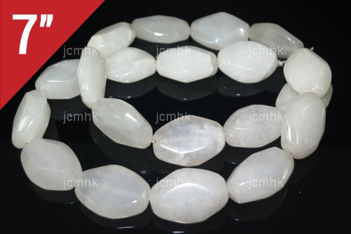 13x18x6mm White Jade Marquise Loose Beads 7" [iw331]