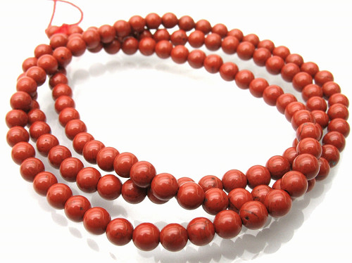 6mm Red Jasper Round Beads 15.5" natural [6r12]