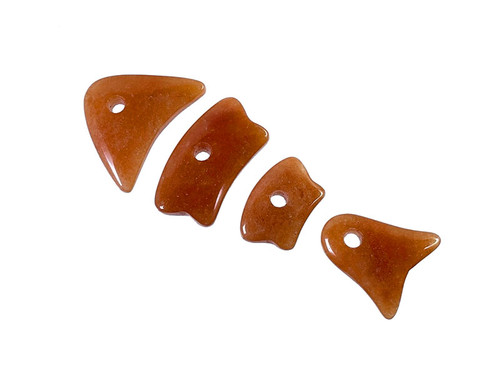 65mm Red Aventurine Fish Beads 4pcs. per set [y926a]