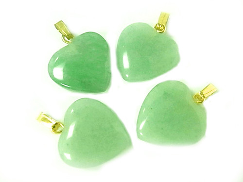 15mm Green Aventurine Heart Pendant [y205c]